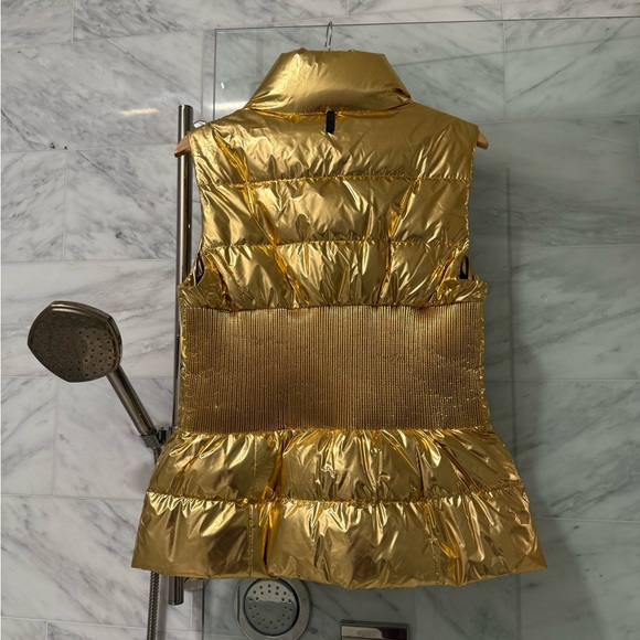 NWOT Mackage Metallic Gold Puffer Vest size L - Picture 7 of 7